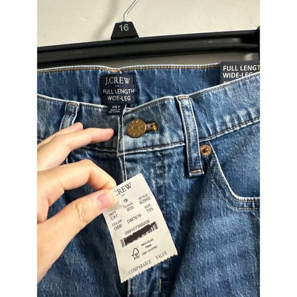 J.Crew Factory Tall wide-leg full-length jean size  25 Tall - Picture 5 of 7